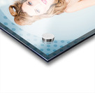 Surprised housewife with BURNT OUT ironing board Acrylic print