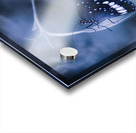 Misty moonlight butterfly in blue twilight forest Acrylic print