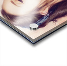 Vintage pin up girl eating strawberry cupcake Acrylic print