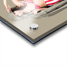 American army pinup girl. Stars and stripes salute Acrylic print