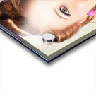 Spring Beauty. Beautiful Retro Girl Blowing Flower Acrylic print