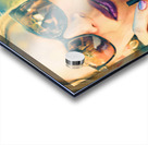 Cute retro girl drinking milkshake Acrylic print