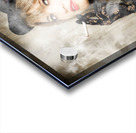 Female retro pinup model with smoke Acrylic print