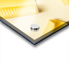 Butter curls on white background Acrylic print