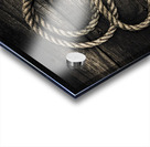 Nautical rope on boat deck. Maritime knots Acrylic print