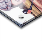 Portrait of a smiling retro female golfer Acrylic print