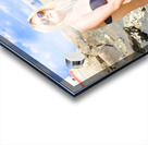 Traveling Tourist With Suitcase On Beach Vacation Acrylic print