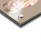 Beautiful Blonde with Heart-Shaped Record Acrylic print