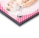 Polka dot pinup girl in retro rockabilly fashion Acrylic print