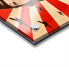 Retro asian pinup girl. War planes of revolution Acrylic print