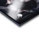 Woman checking weather forecast on tablet Acrylic print