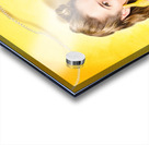 Gossiping retro pin up girl on fruit phone Acrylic print