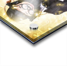 Man listening to FM radio broadcast with headphone Acrylic print