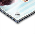 Cool pin-up woman in cold freezer with ice-cream Acrylic print