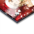 Attractive Christmas Woman Blowing Magic Bubbles Acrylic print