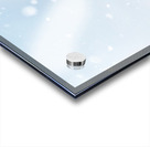 Beautiful brunette woman freezing in outdoor forest Acrylic print