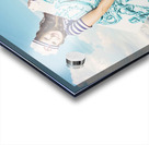 Australian sailor pin-up woman holding sign board Acrylic print