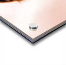 Surprised retro pop art girl wearing red lipstick Acrylic print