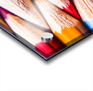Macro coloured pencil crossover Acrylic print