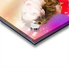 Beautiful pin-up girl at retro disco dance party Acrylic print