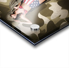 Retro pinup girl in American army lingerie Acrylic print