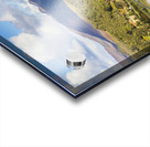 Rural landscape with mountains and valley village Acrylic print