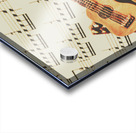 Vintage guitars on music sheet Acrylic print