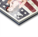 Grunge pin up woman in american fashion style Acrylic print