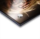 Facing dark horror. Dying zombie screaming in fear Acrylic print