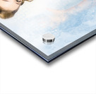 1960s house work pinup woman cleaning glass window Acrylic print