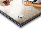 Beautiful Young Retro Woman With Cup Of Coffee Acrylic print