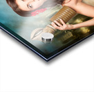 American danger girl. Pinup beauty on toxic beach Acrylic print