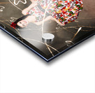 Woman dancing in colorful floral dress outdoor Acrylic print