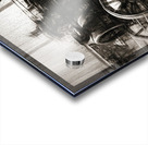 Vintage tractor drawing in industrialised 1900s Acrylic print