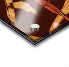 Abstract feathers falling on brown background Acrylic print