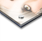 Sexy retro pinup girl applying makeup on lips Acrylic print