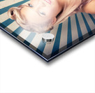 Retro Poster Girl On Vintage Rays Background Acrylic print