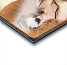 Vintage American pin-up girl in summer rain Acrylic print