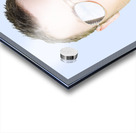 Handsome summer man drinking coconut cocktail Acrylic print