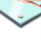 Pinup girl relaxing on a bar stool Acrylic print