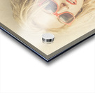Stylish blond female beauty in vintage sunglasses Acrylic print