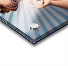 Young Happy Vintage Woman With Old Film Camera Acrylic print