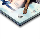 Smiling young pinup sailor girl. Sea search and rescue Acrylic print