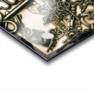 Vintage keys on wooden table Acrylic print