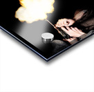 Vintage Gangster Man Shooting Gun On Black Acrylic print