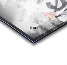 Funny businessman with falling money. Success Acrylic print