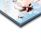 Successful Female Business Superhero Winning Money Acrylic print