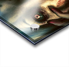 Dark scary female face expressing bloody fear Acrylic print