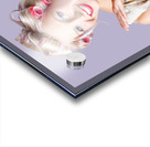 Woman with rollers in hair Acrylic print