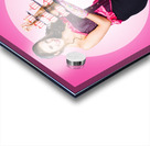 Pin-up girl popping out of large birthday cake Acrylic print